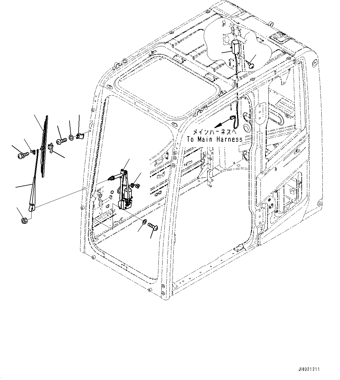 Cab Assembly, KOMTRAX 2A7-53-00082 KOMATSU