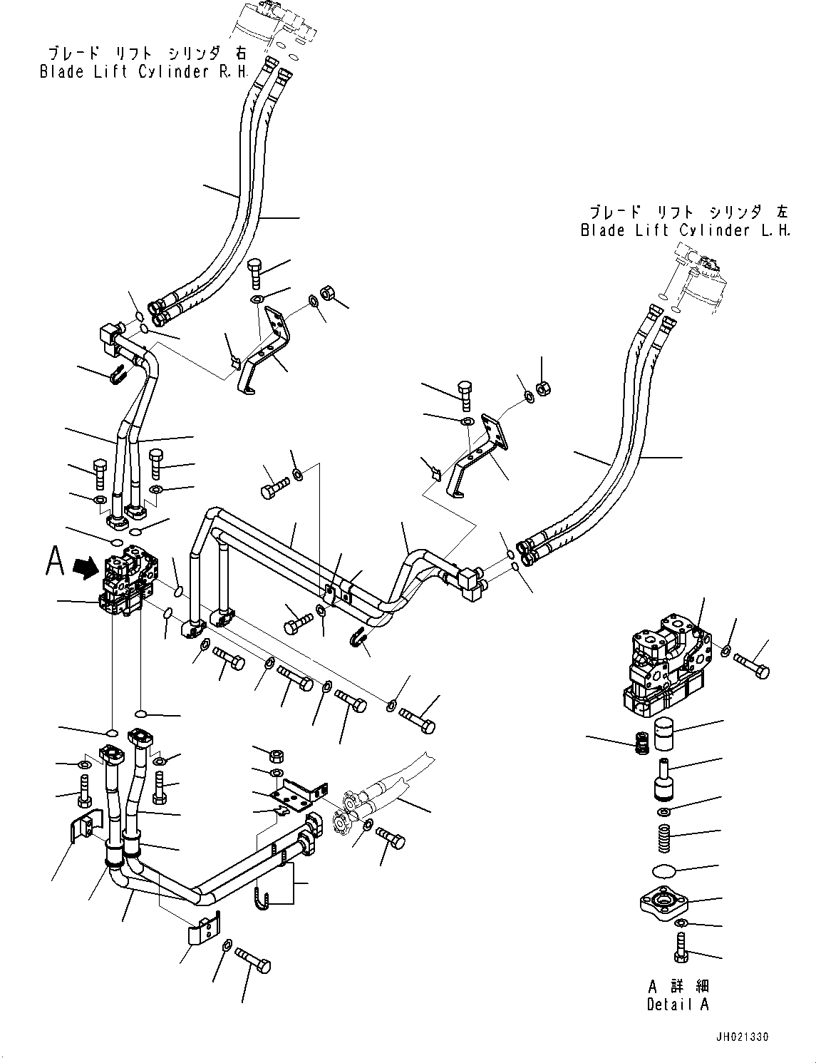 Hose(Dozer Blade Lift Piping,Hose and Bracket,For Engine Oil Pan and Coolant Heater) (154-61-78470) KOMATSU