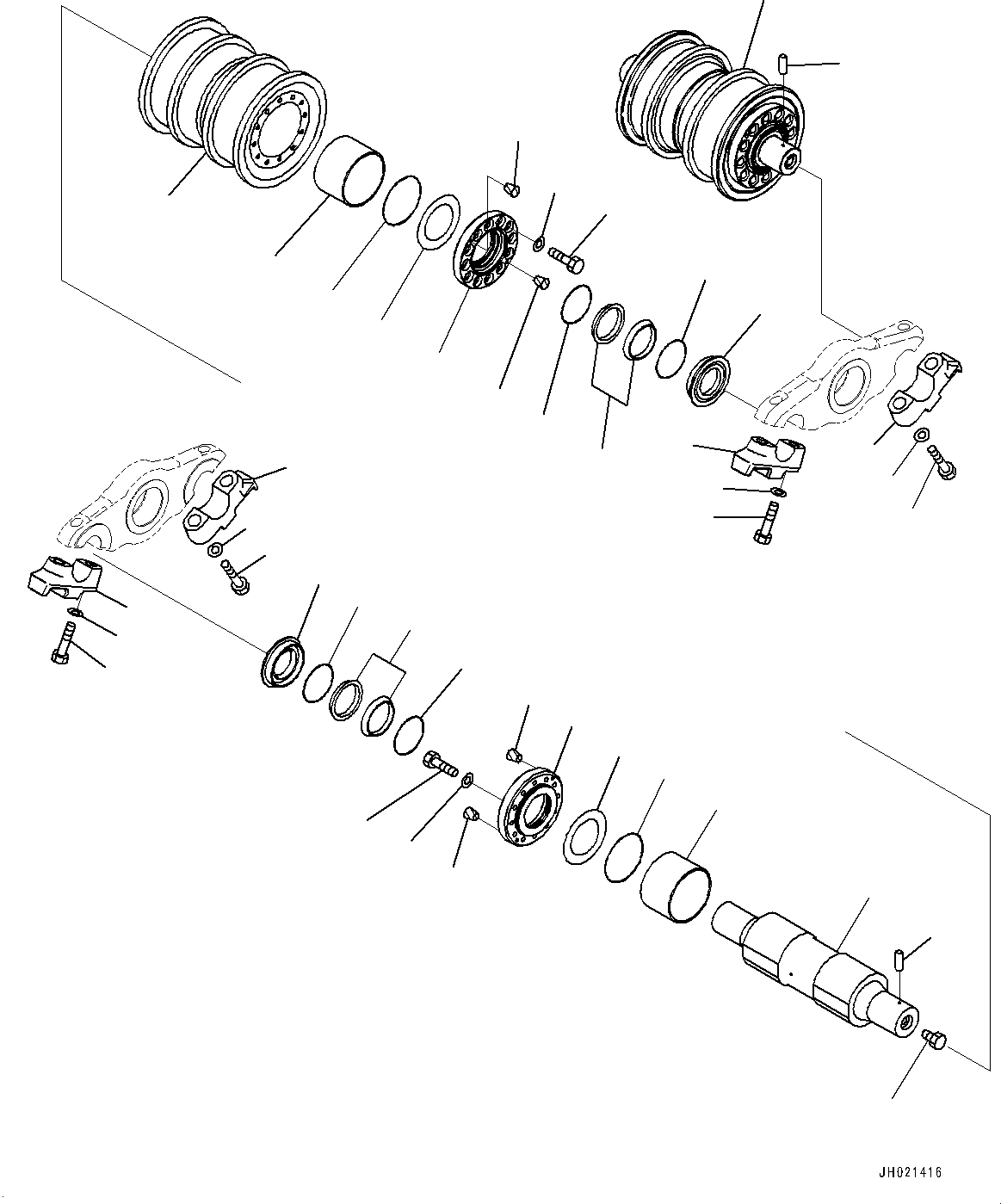 Track Roller Assembly, Double Flange 195-30-01964 KOMATSU