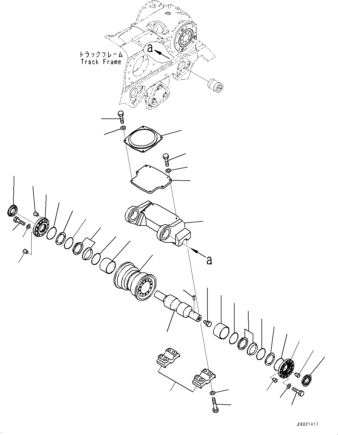 Track Roller Assembly, Single Flange 195-30-02682 KOMATSU
