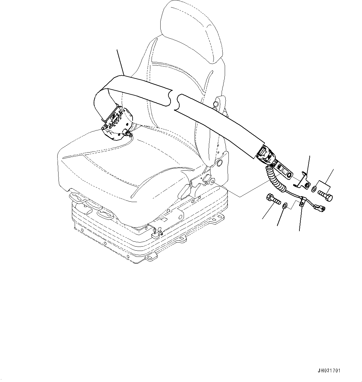 Seat Belt Kit 198-57-71111 KOMATSU