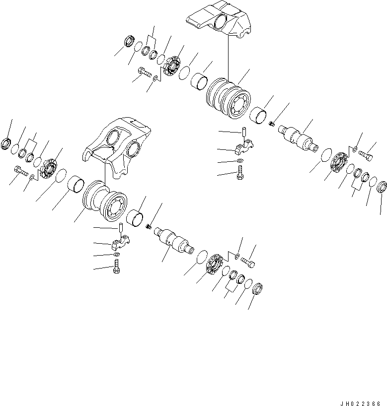 Опорный каток в сборе 17A-30-00180 KOMATSU