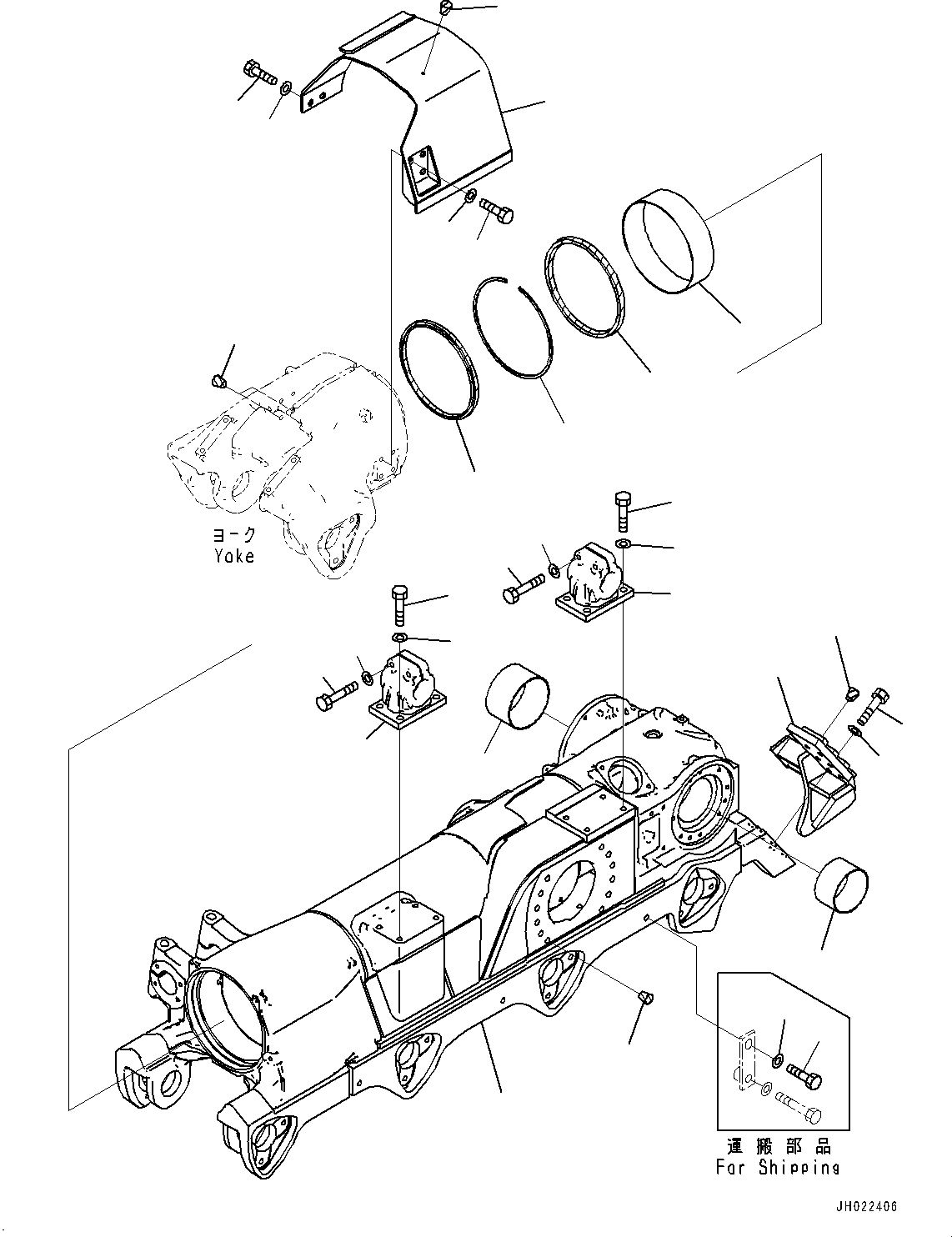 Track Frame Assembly 195-30-02810 KOMATSU