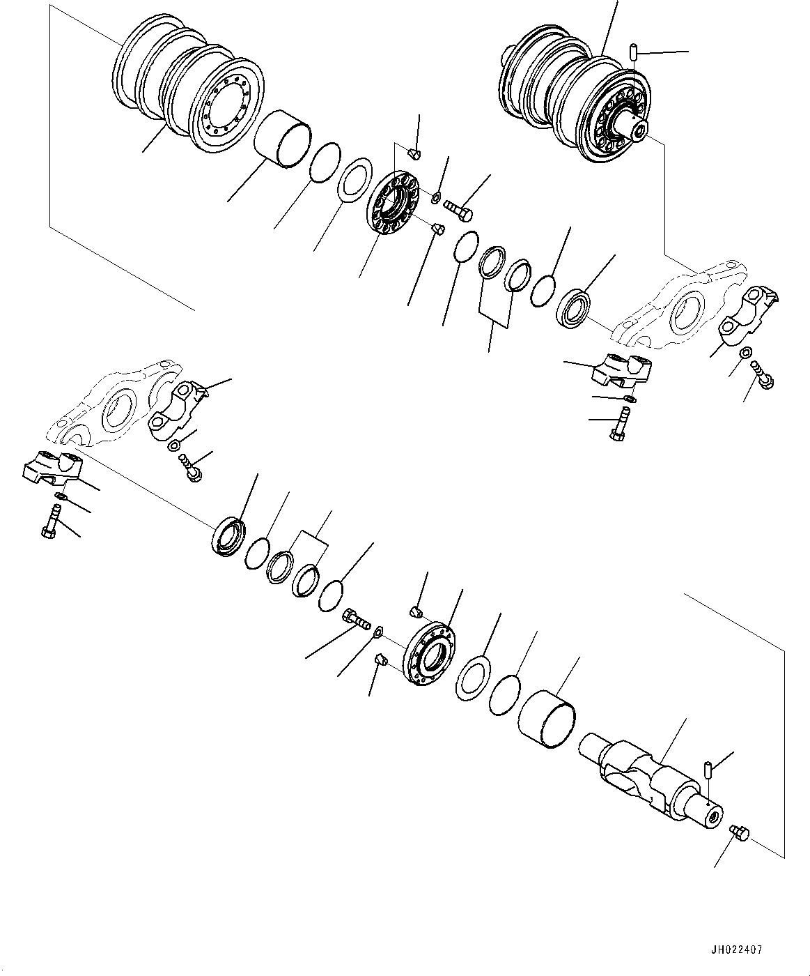 Track Roller Assembly, Double Flange 195-30-01425 KOMATSU
