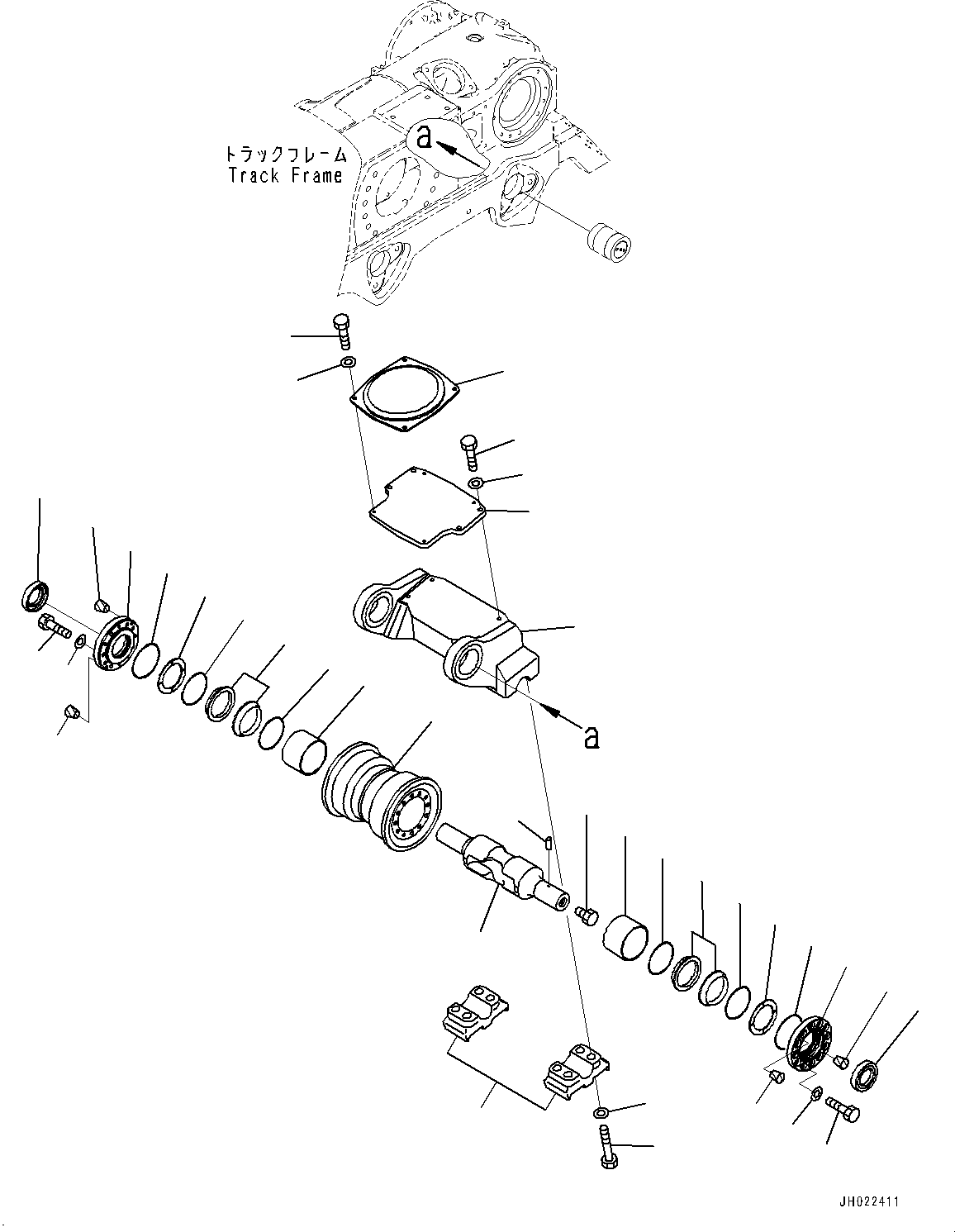 Track Roller Assembly, Single Flange 195-30-01494 KOMATSU