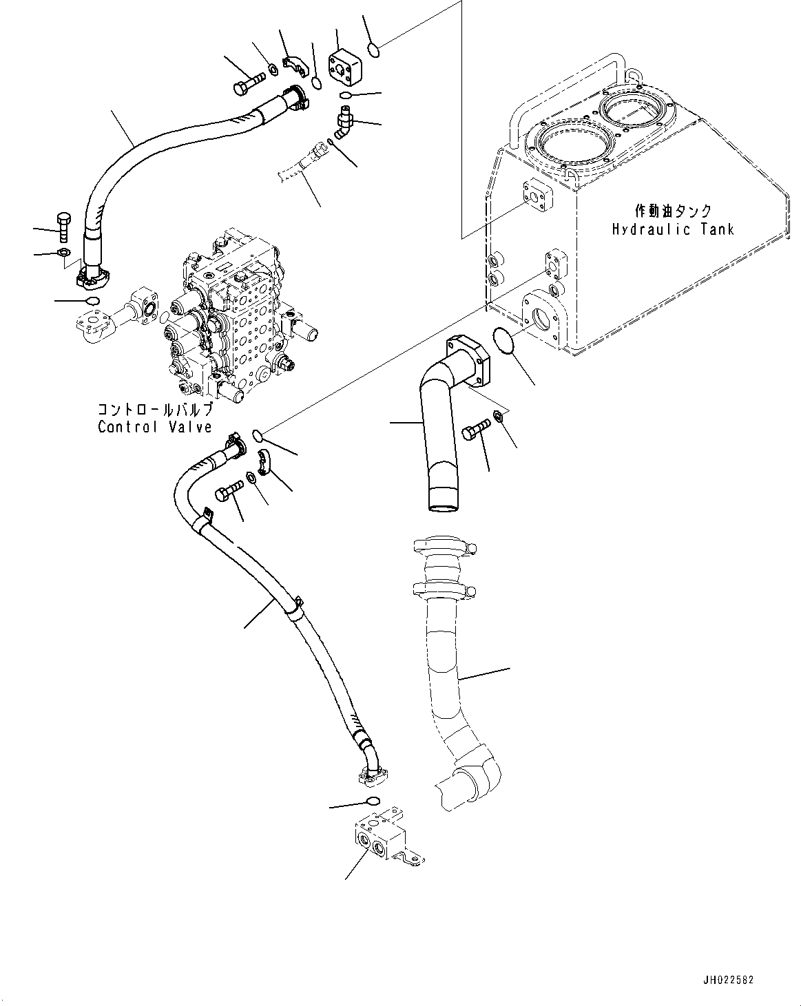 Block(Power Train Hydraulic Oil Piping,Cooling Fan Pump Piping, Block) (154-61-72121) KOMATSU