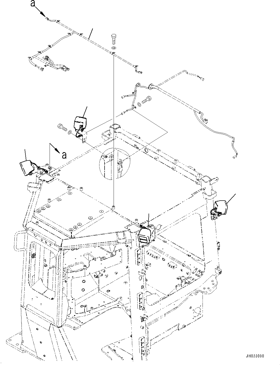 Wiring Harness(Cab,Working Lamp Bracket) (198-06-83271) KOMATSU