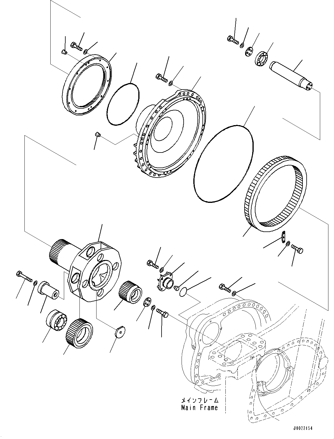 Бортовой редуктор в сборе 195-27-00852 KOMATSU