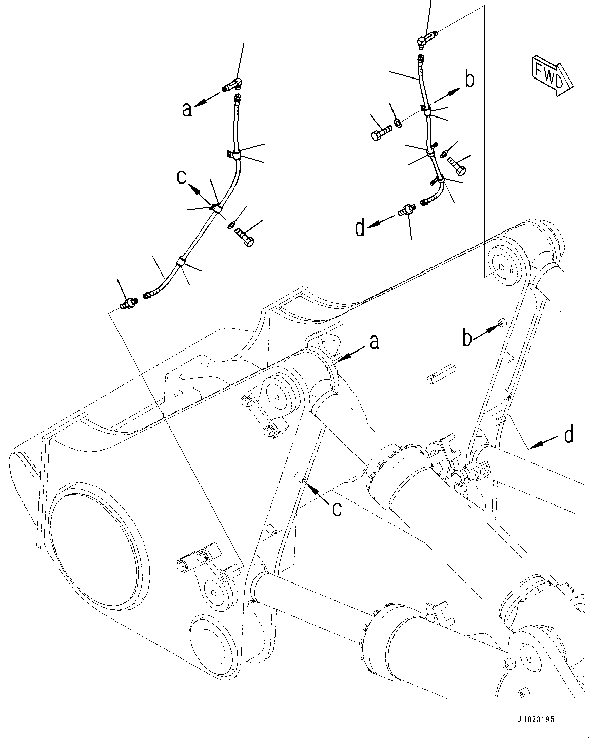 Угольник 195-68-14210 KOMATSU