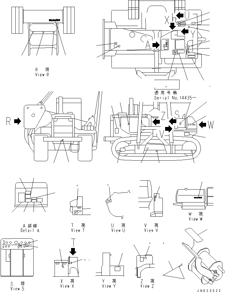 PLATE, OPERATING,STARTING SWITCH 09683-40070 KOMATSU