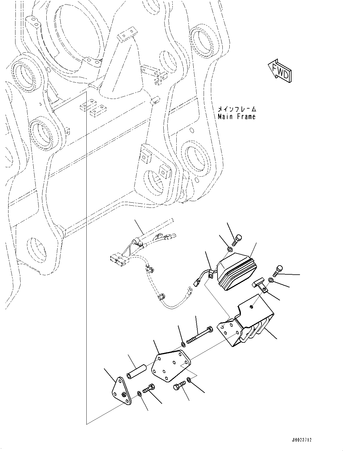 Wiring Harness(Rear Cover,Provision For Platform) (195-06-56630) KOMATSU