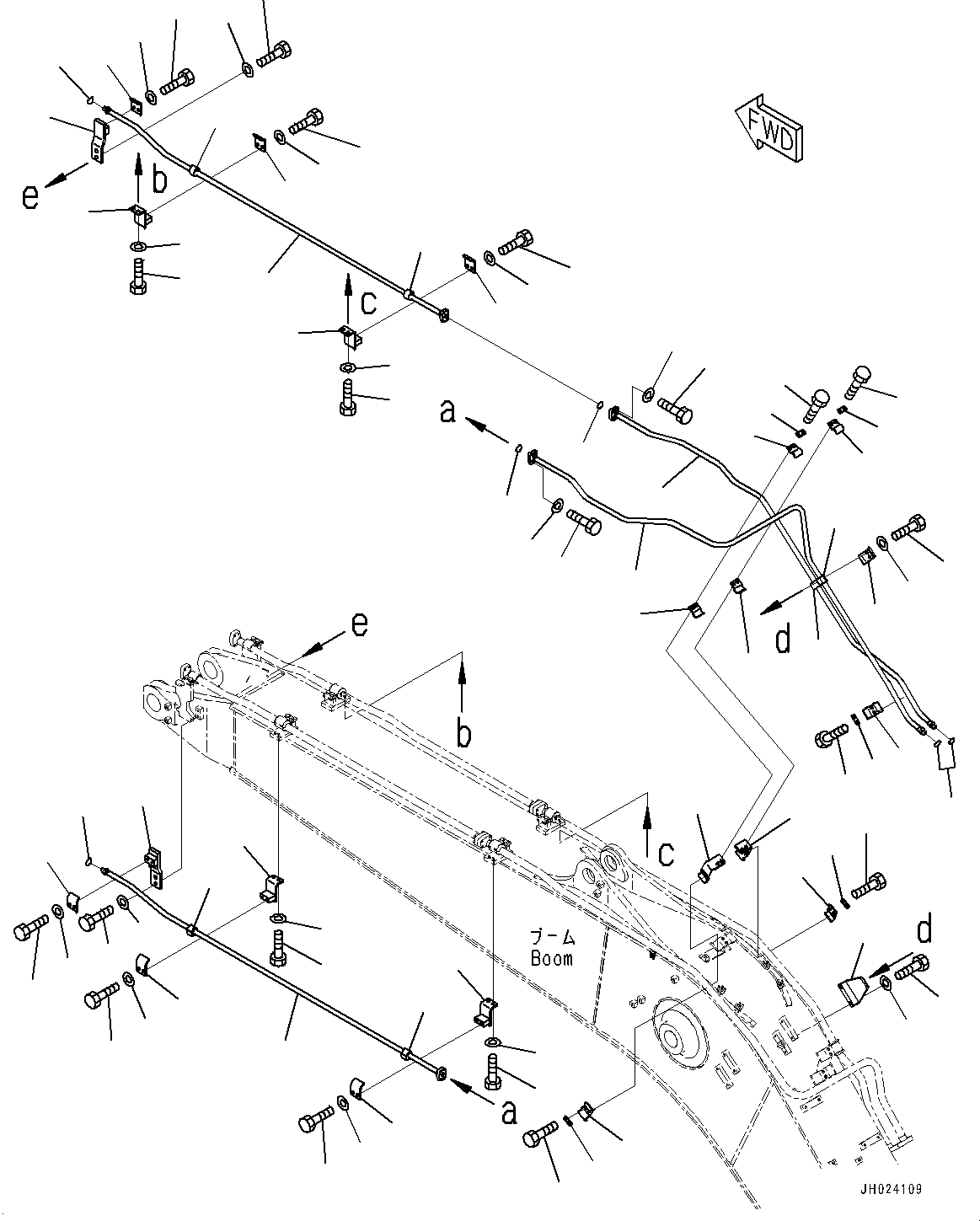 Трубка 22U-62-55460 KOMATSU