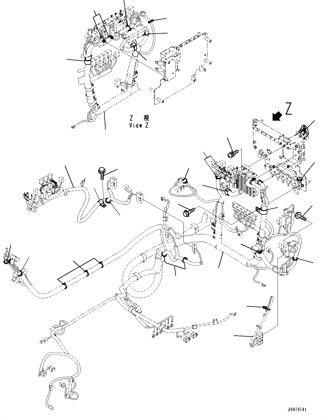 Wiring Harness(Cab,Floor, Console, R.H.,Emergency Stop Switch) (205-06-25640) KOMATSU
