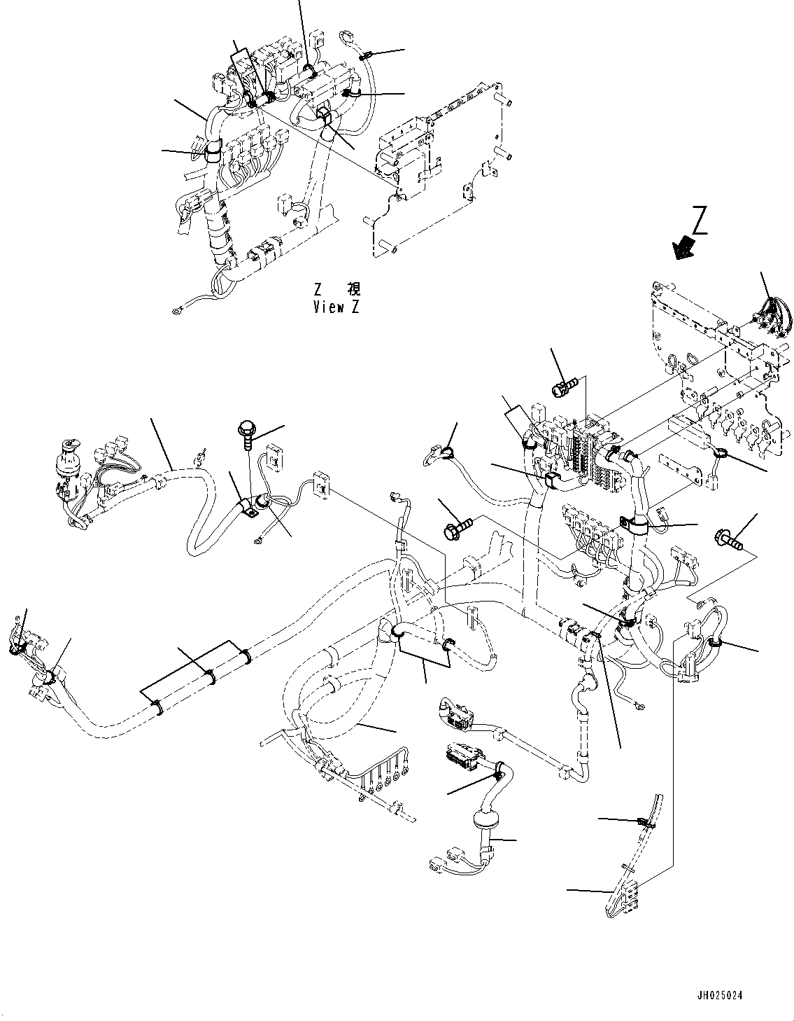 Wiring Harness(Cab,Floor, KomVision Harness,Emergency Stop Switch) (2A7-06-21192) KOMATSU