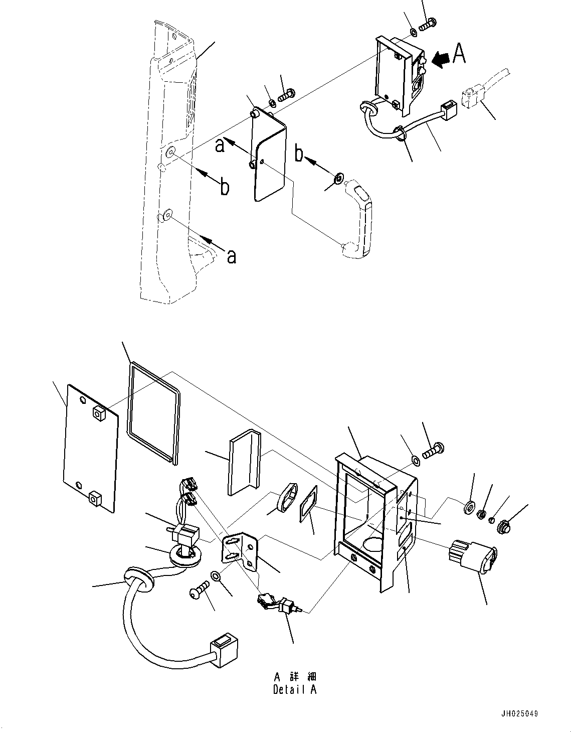 Wiring Harness(Cab Electrical Unit,Floor Wiring Harness,AM-FM Stereo Radio, AUX, Europe, Asia) (198-06-84411) KOMATSU