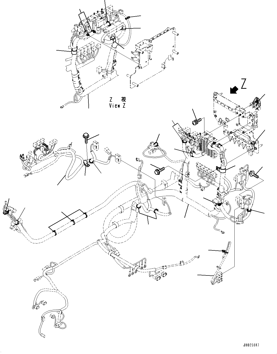 Wiring Harness(Cab,Floor, Console, R.H.) (208-06-25531) KOMATSU
