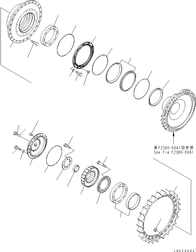 бортовой редуктор в сборе 195-27-00933 KOMATSU