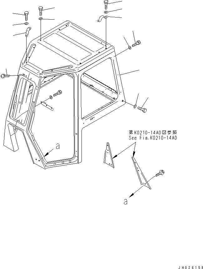 Кабина 14X-911-1241 KOMATSU