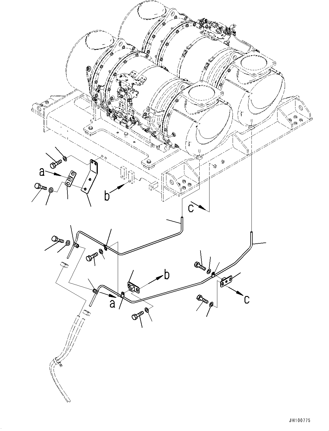 Трубка 21T-01-41340 KOMATSU