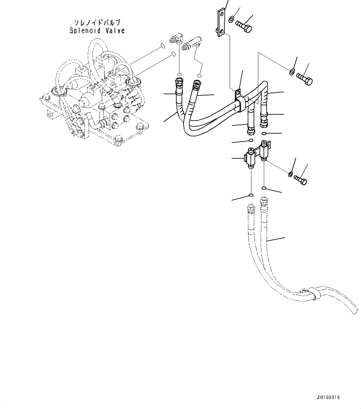 Hose(Side Cover L.H.,Hydraulic Oil Piping) (02756-00344) KOMATSU