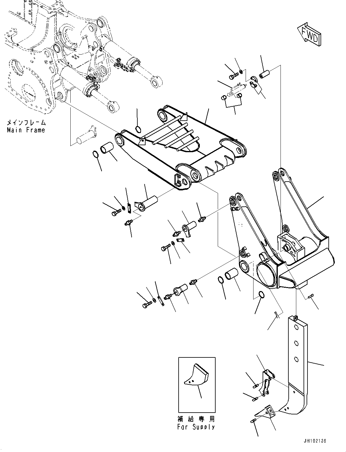 Beam 195-79-51260 KOMATSU