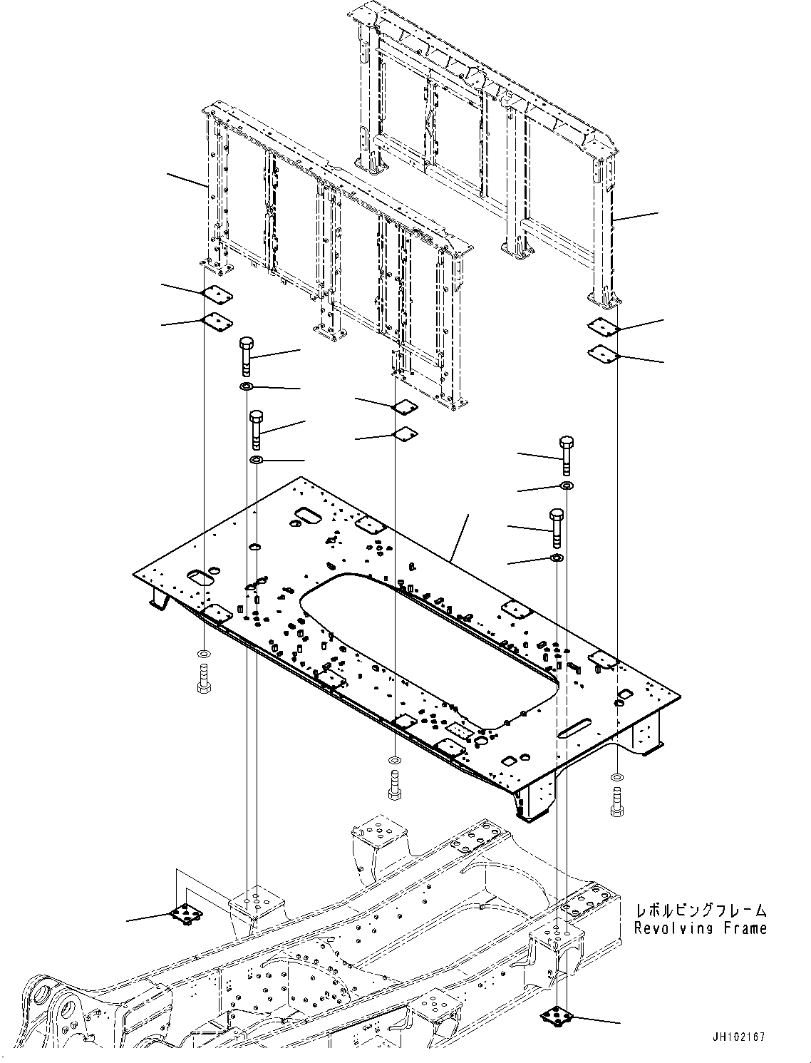 Frame(Engine Hood,Front Cover) (21T-54-41121) KOMATSU