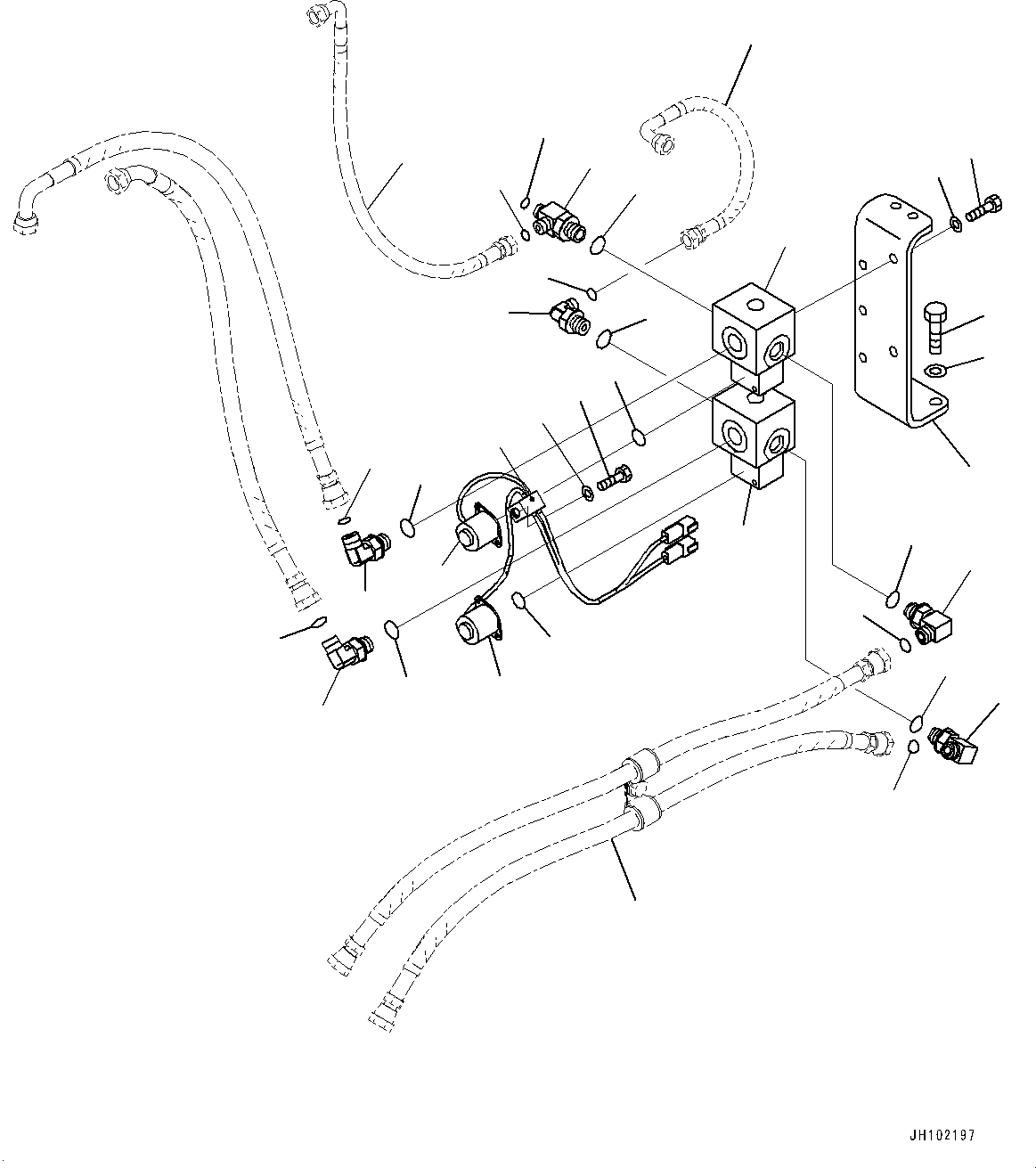 Hose(Proportional Pressure Control (PPC) Valve Piping,Piping) (02775-003A5) KOMATSU
