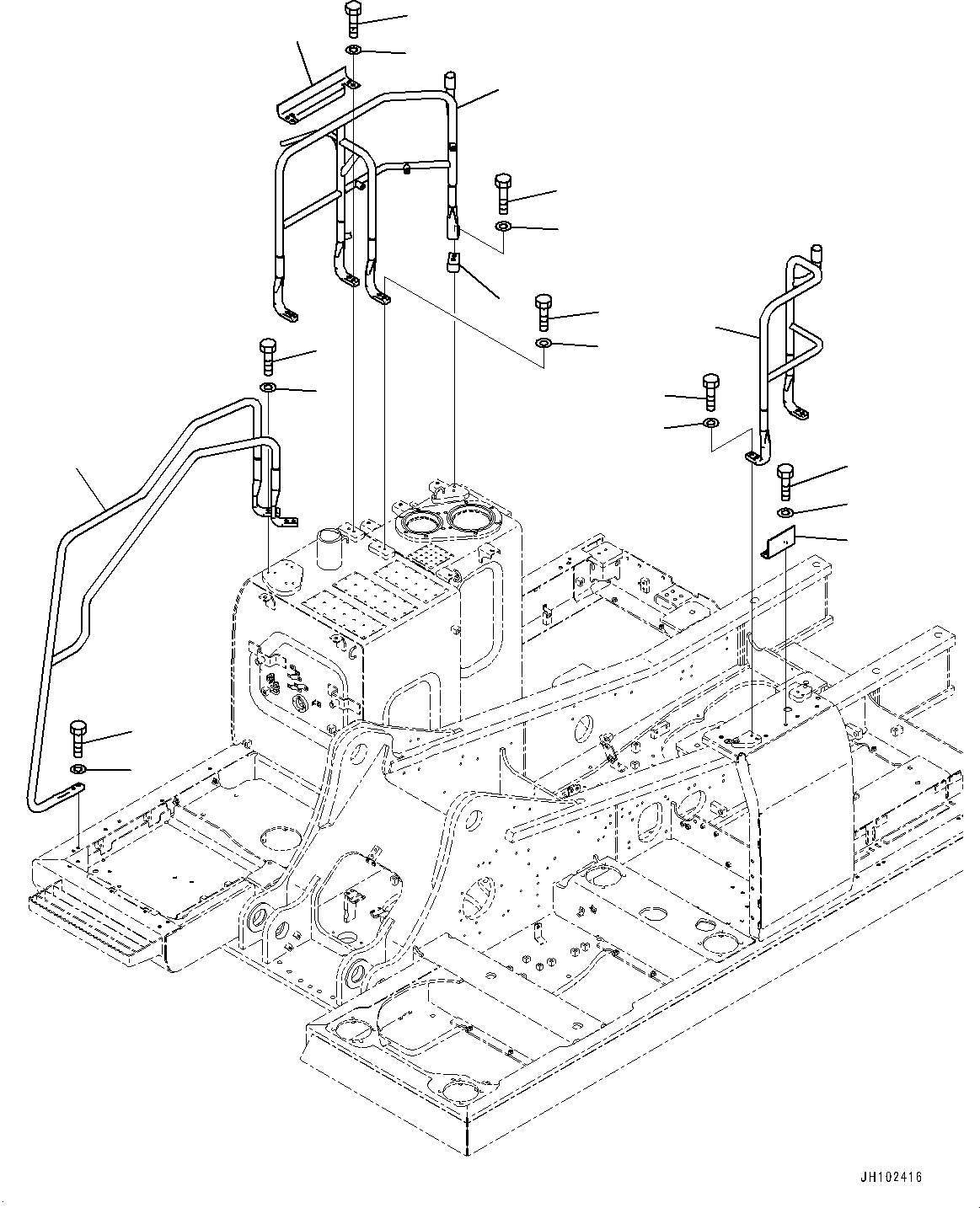 Поручень 2A6-54-21151 KOMATSU