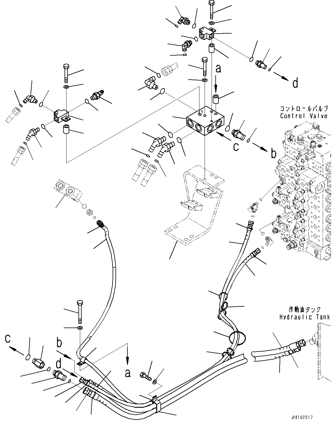 Block(Anti-drop Valve,Arm Anti-drop Valve Piping) (2A7-62-15780) KOMATSU