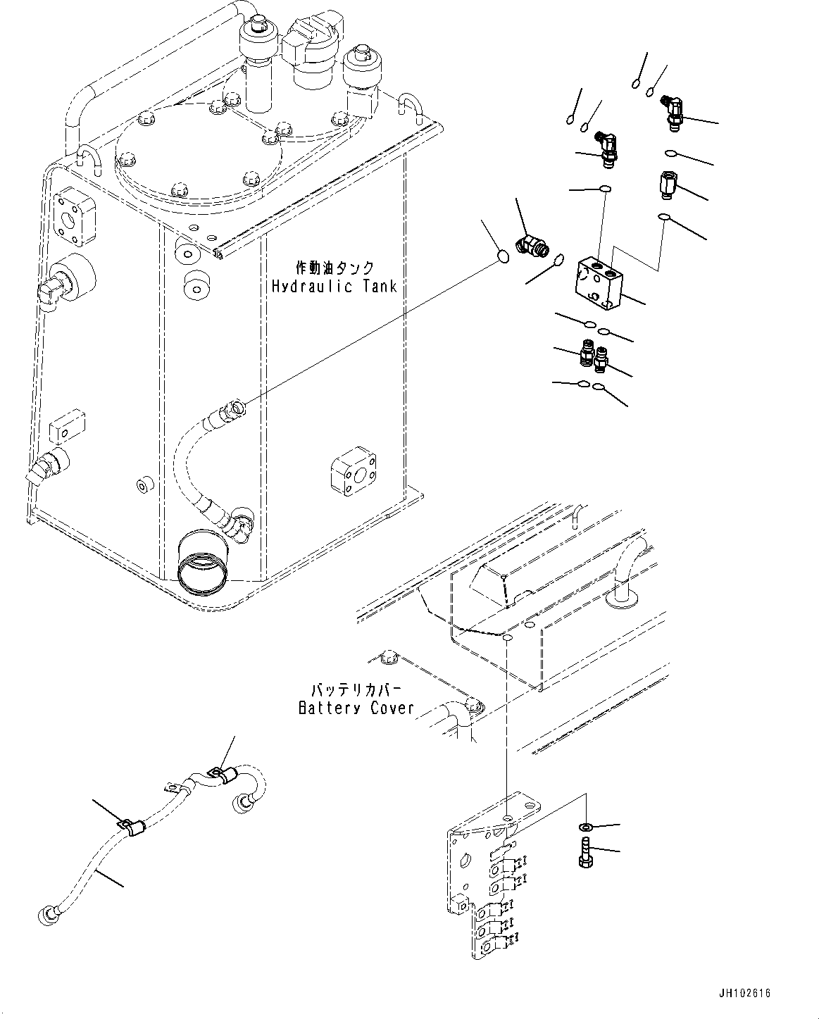 Hose(Fender,Control Valve Drain Piping,With Preventive Maintenance Service Connectors,For Fixed Digging Angle Multi Ripper) (154-78-85560) KOMATSU