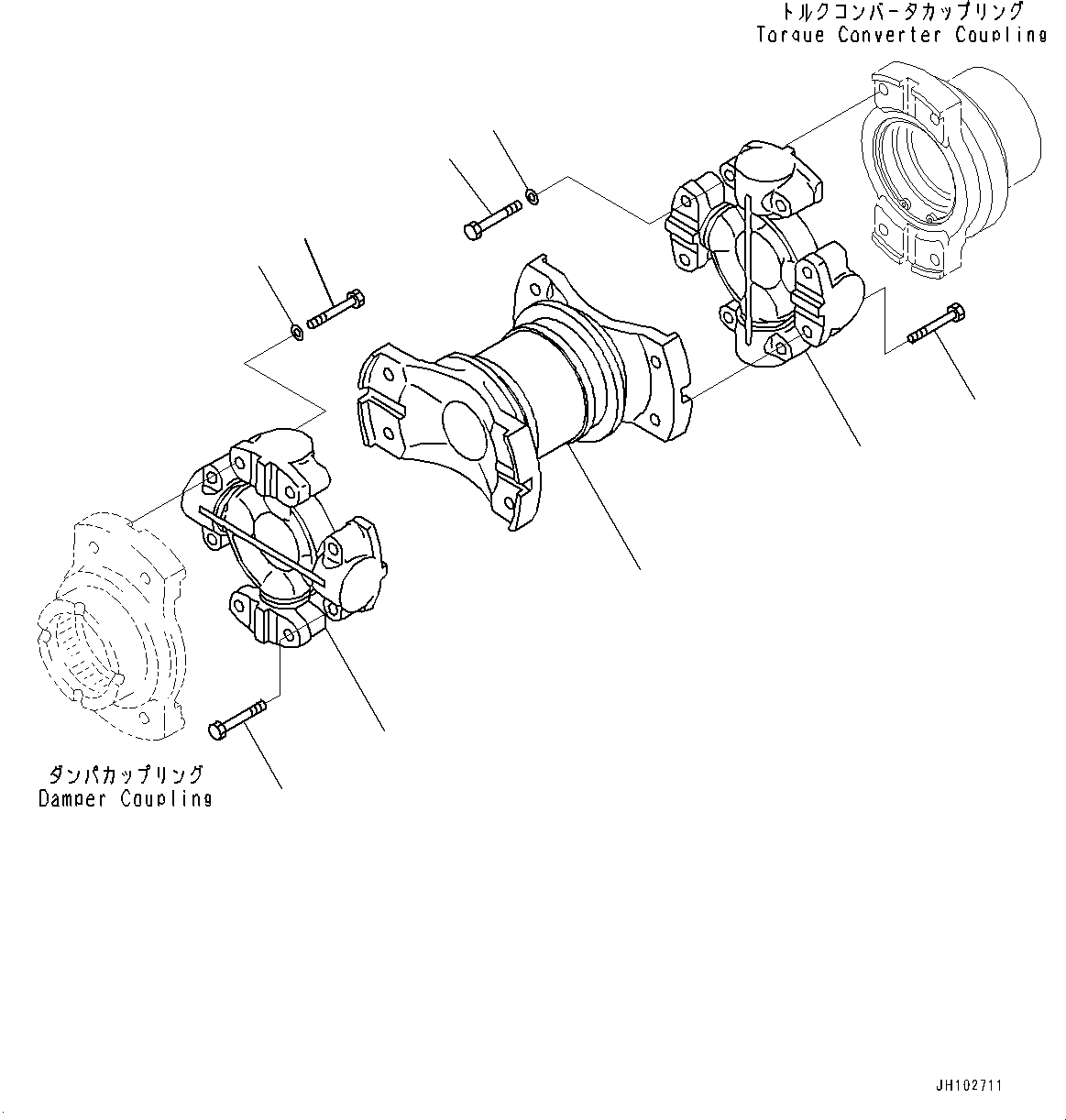Карданный шарнир 17M-20-49100 KOMATSU