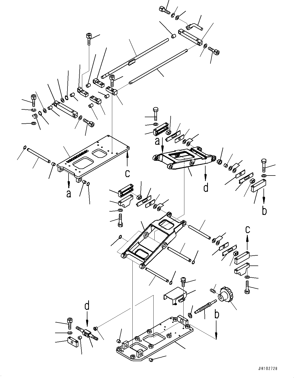 Подъёмник в сборе 19M-43-33322 KOMATSU