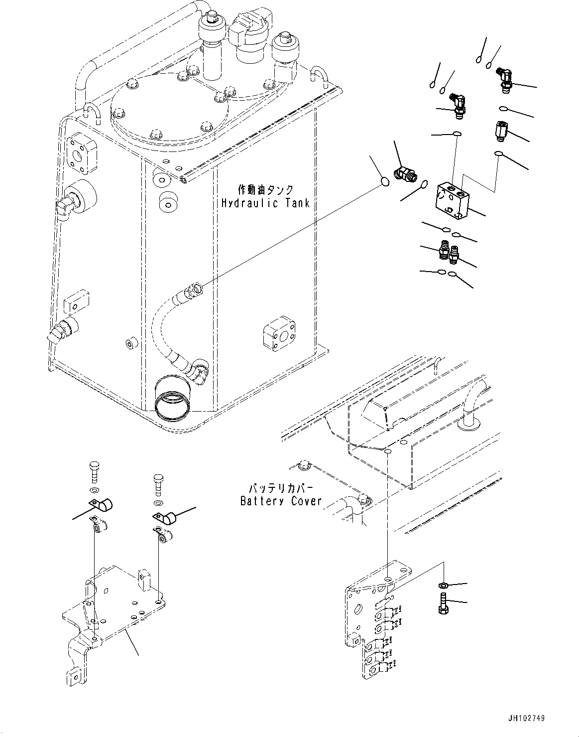 Bracket(Fender,Control Valve Related Parts,Power Tilt Pitch Dozer,With Heavy Duty SIGMADOZER) (154-61-85961) KOMATSU