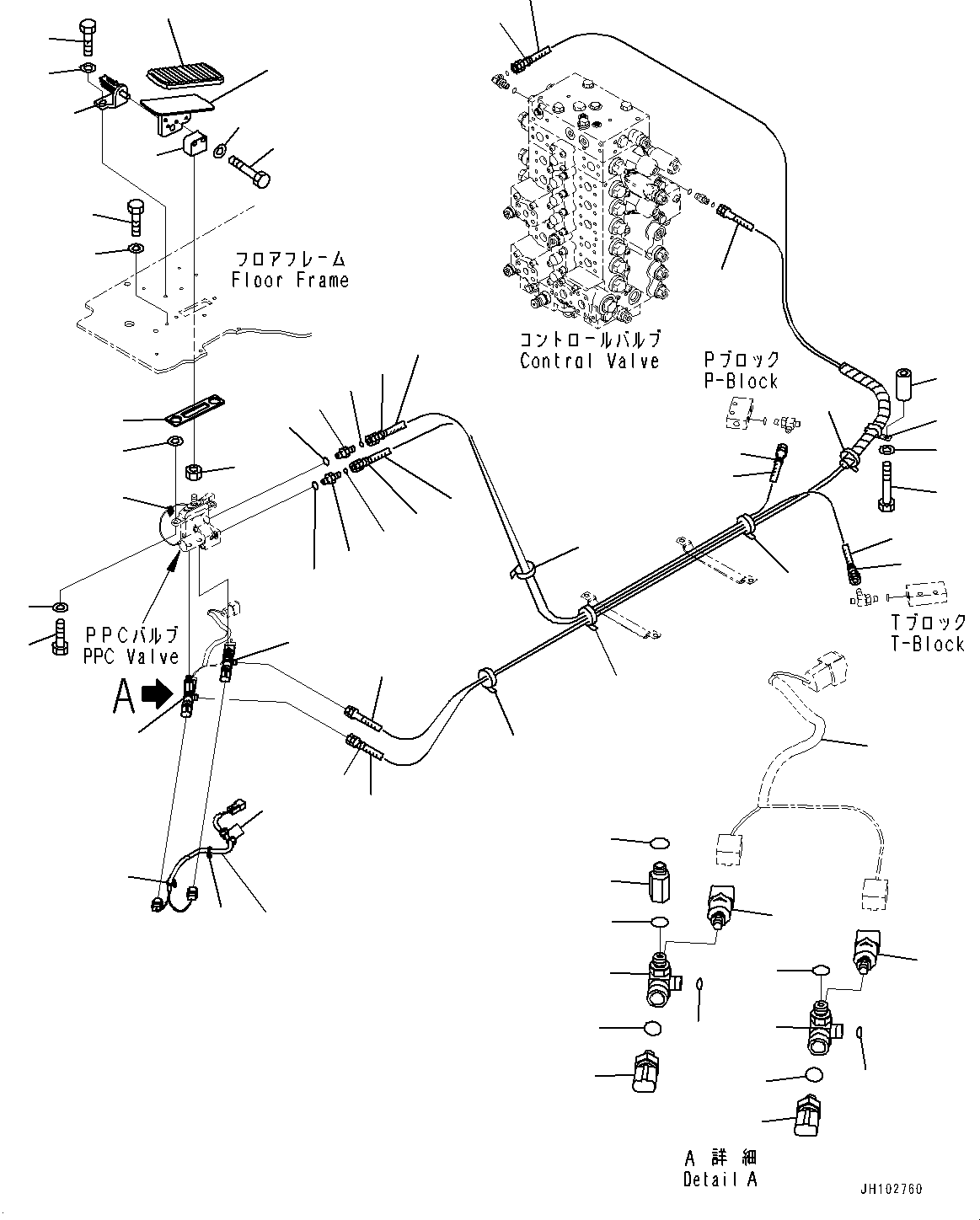 Wiring Harness(Cab,Floor, P, T Block) (2A5-06-12790) KOMATSU