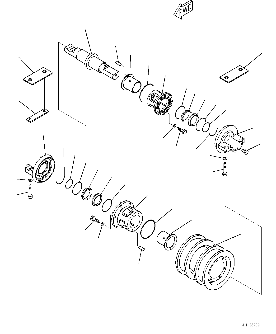 Опорный каток в сборе 17A-30-00573 KOMATSU