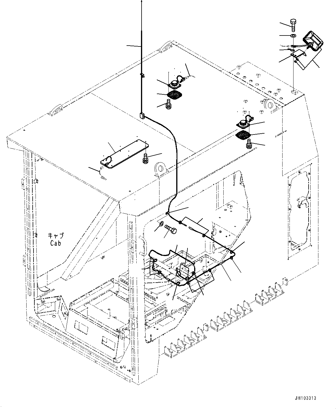 Cab Assembly, For North America Mercury Regulation 21T-54-00600 KOMATSU