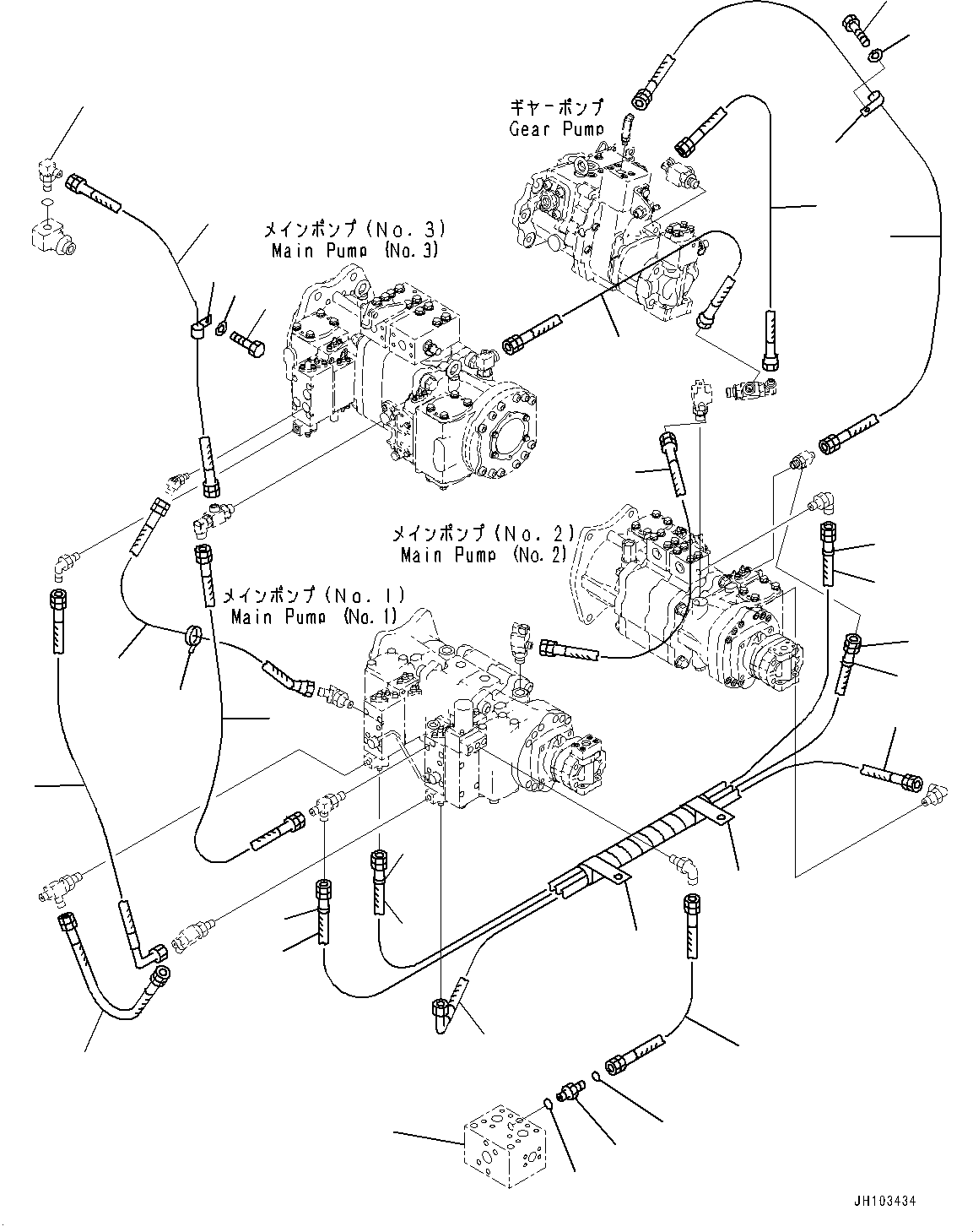 Шланг 02764-003A9 KOMATSU