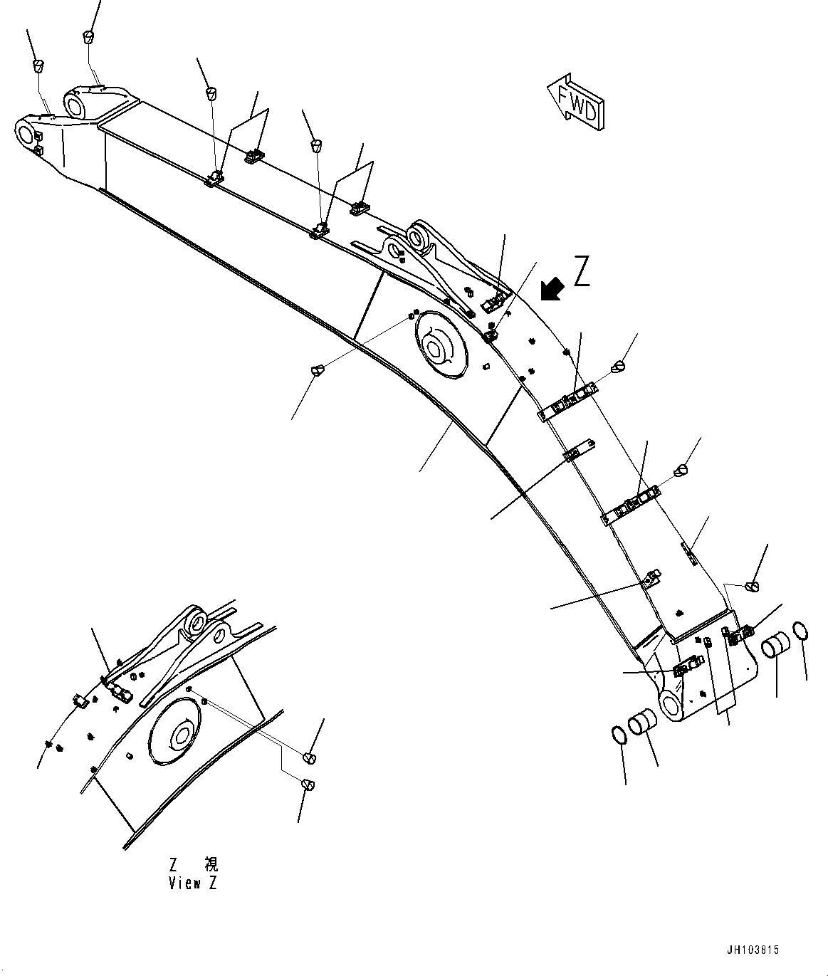 Boom Assembly 2A8-70-00030 KOMATSU