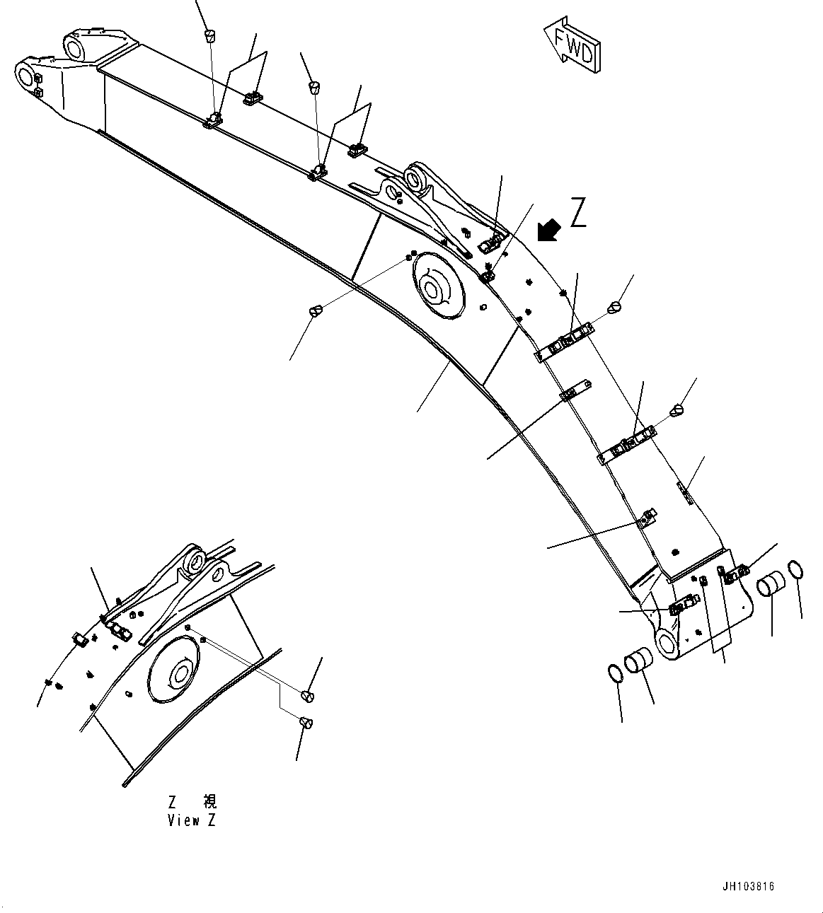 Boom Assembly 2A8-70-00120 KOMATSU