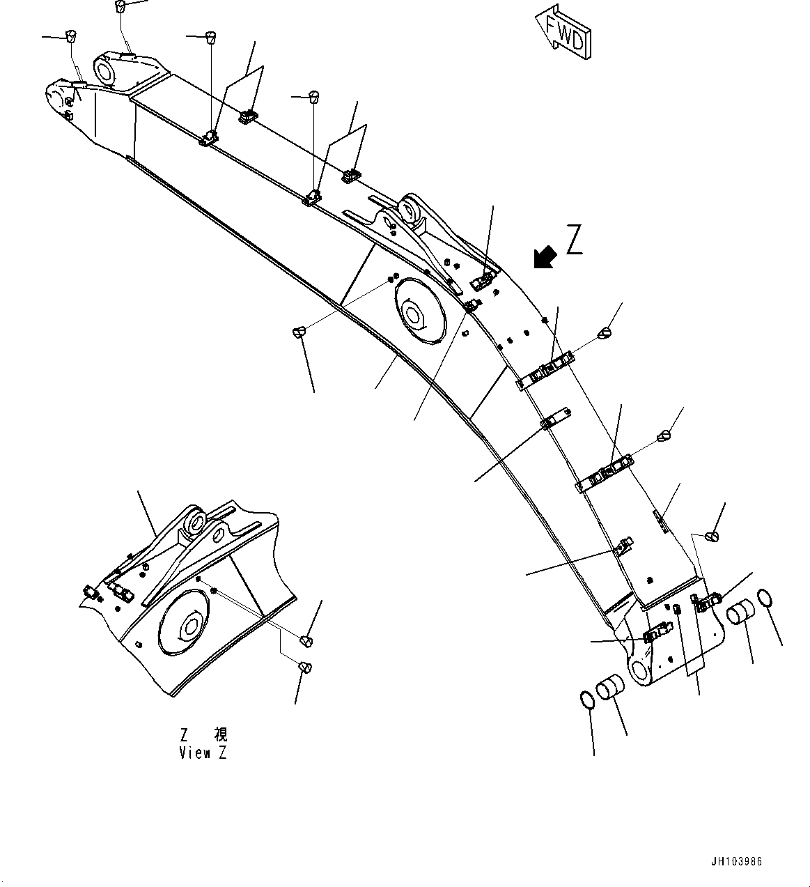 Boom Assembly 2A8-70-00090 KOMATSU
