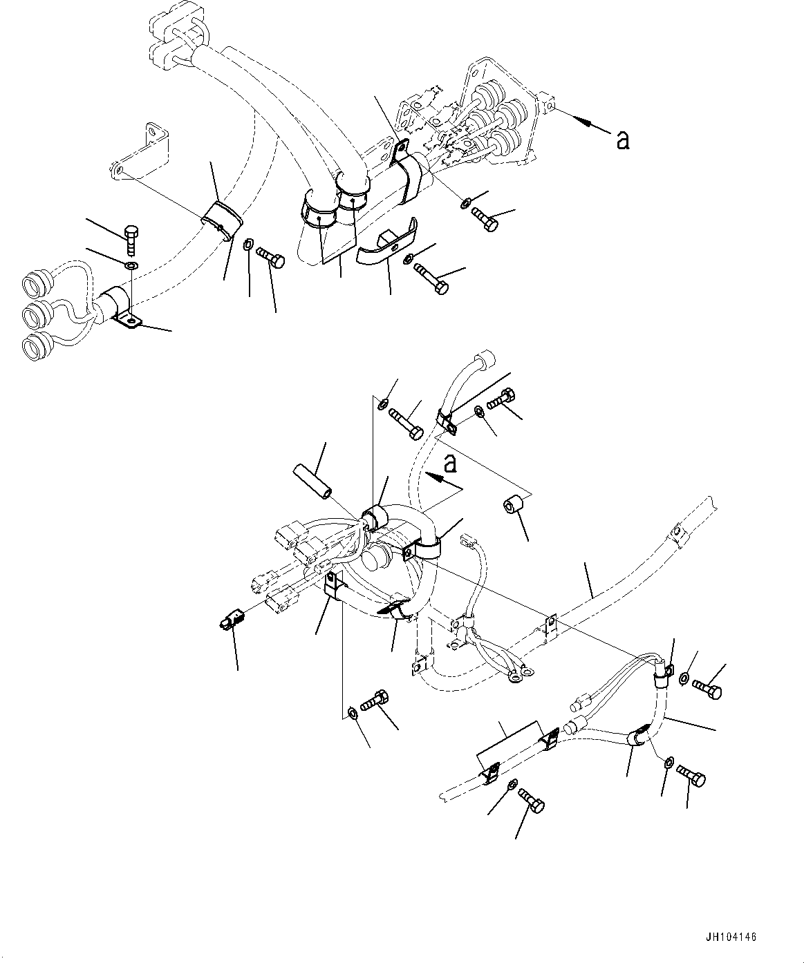 Wiring Harness(Fender,Wiring Harness, L.H.) (198-06-85961) KOMATSU