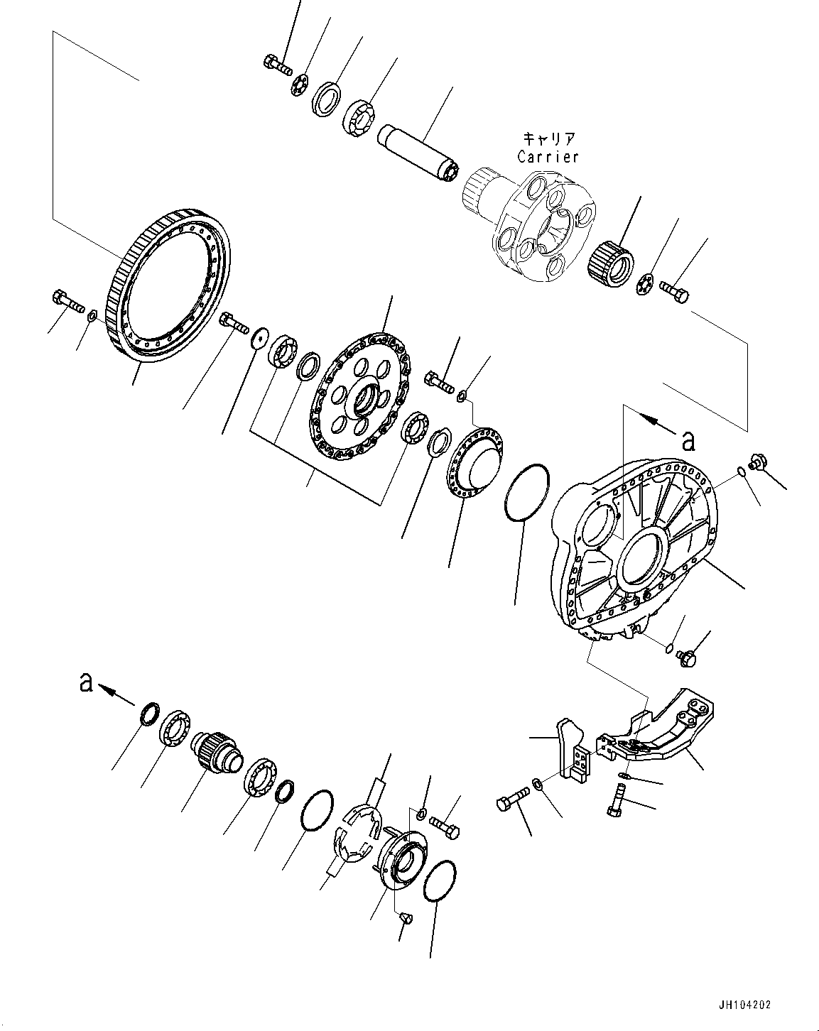 Бортовой редуктор в сборе 198-27-00546 KOMATSU