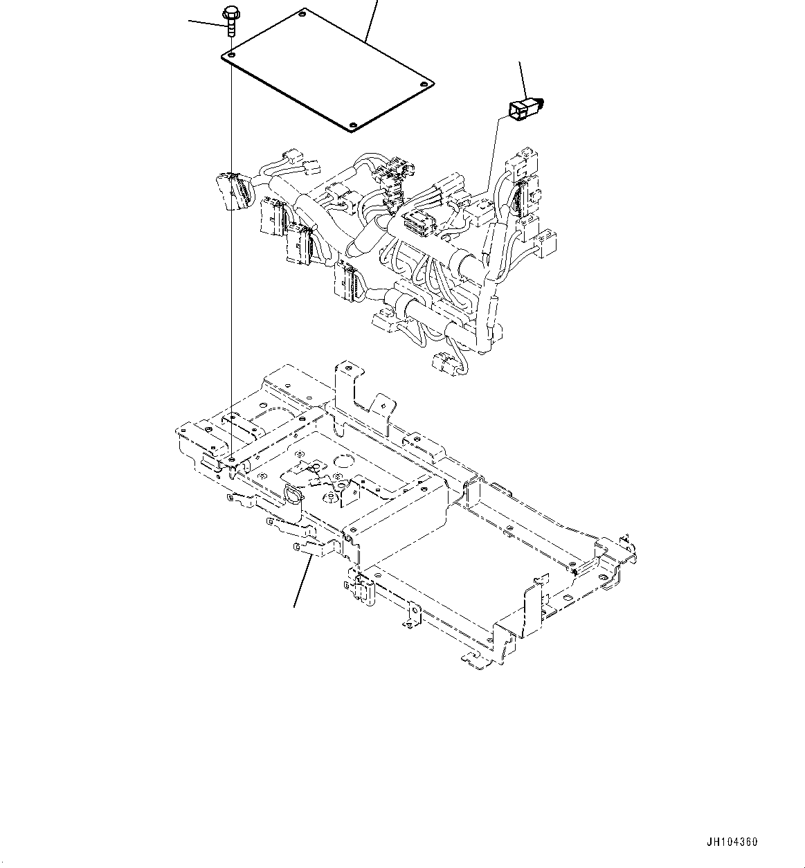 Bracket Assembly(Cab,Cab In Parts, Luggage Plate) (2A5-53-28223) KOMATSU