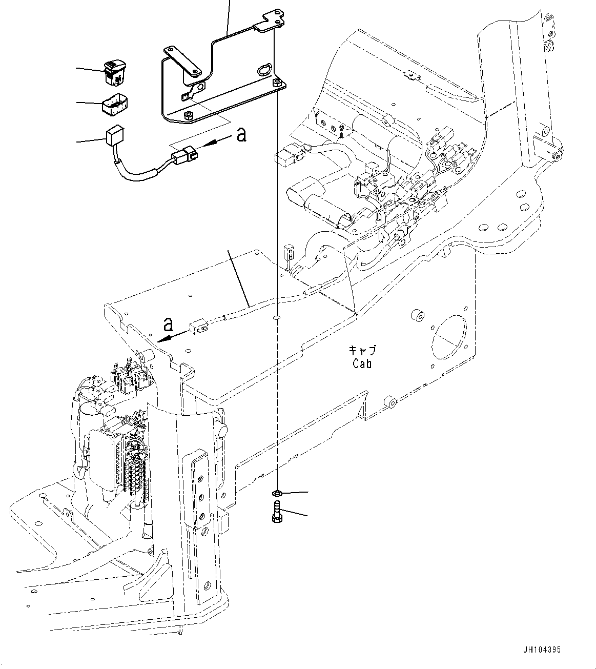 Жгут проводов (электроблок кабины) (198-06-84911) KOMATSU
