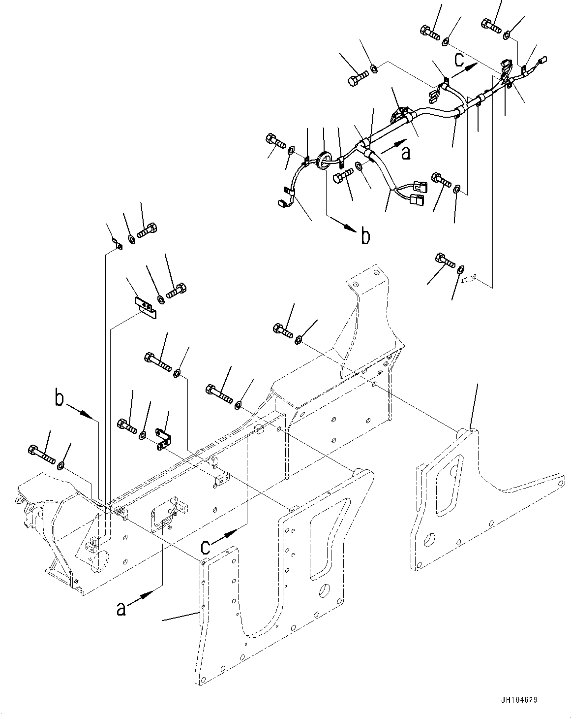 Bracket(Fender,Power Ladder Mounting) (198-54-87941) KOMATSU