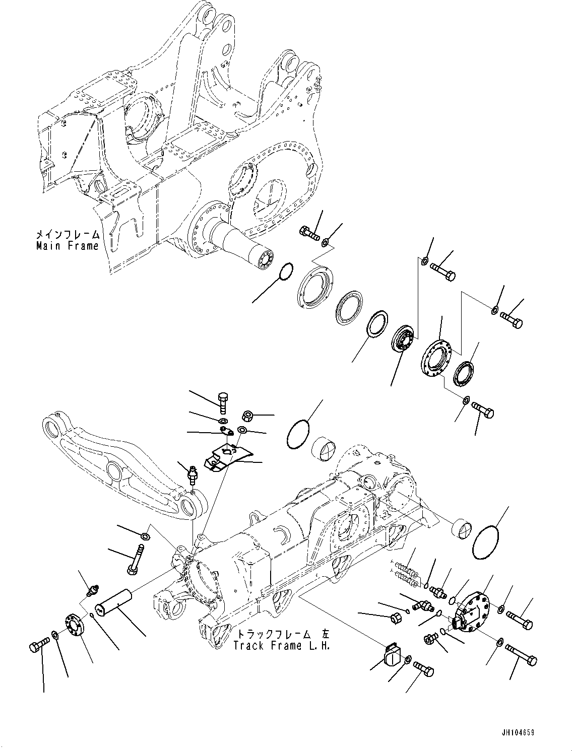 Hose(Blade Tilt Piping,Dual Tilt Dozer) (198-61-61552) KOMATSU