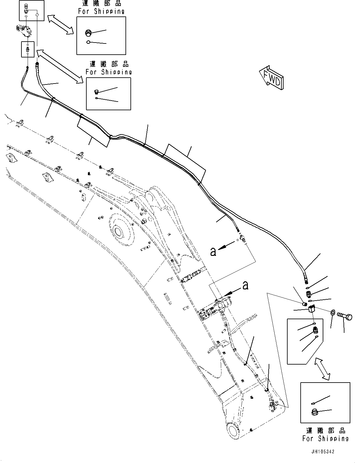 Шланг в сборе 21M-62-54610 KOMATSU
