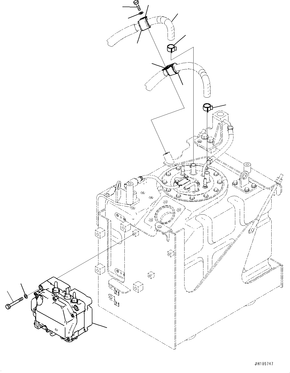 Hose(Control Unit,Air Conditioner Piping) (17A-Z11-6170) KOMATSU