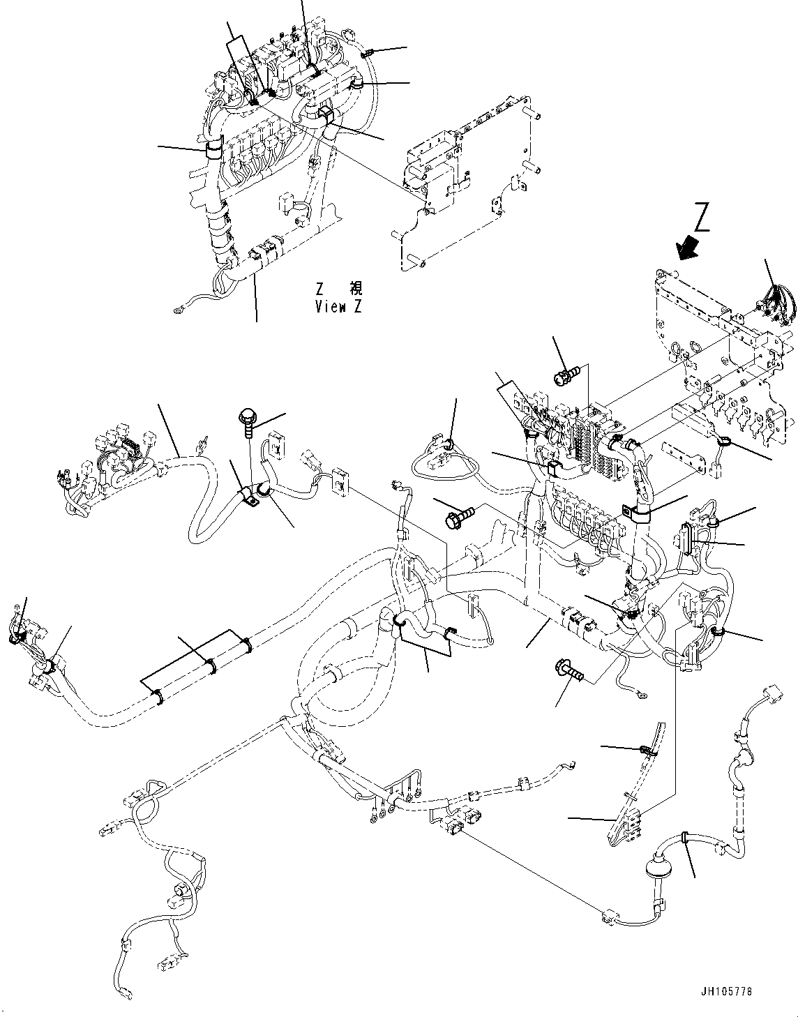 Wiring Harness(Cab,Floor, Wiring Harness,For Gateway Function Controller) (2A5-06-29412) KOMATSU