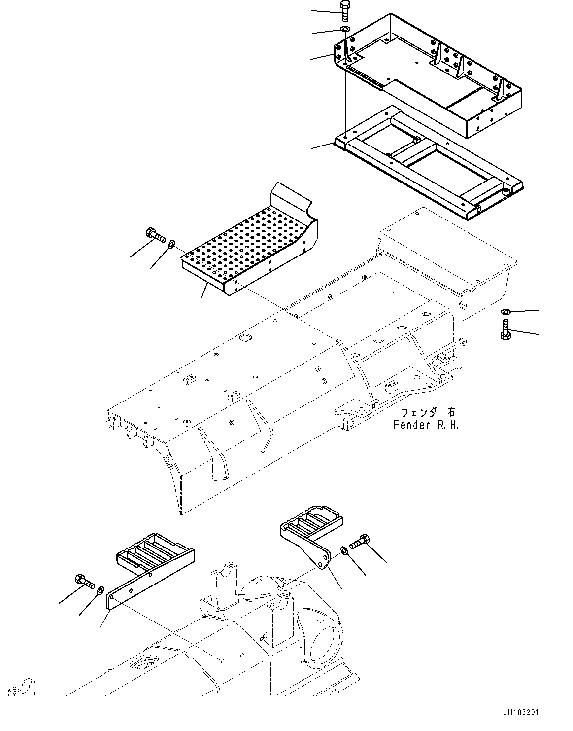 Подножка 17A-54-66620 KOMATSU